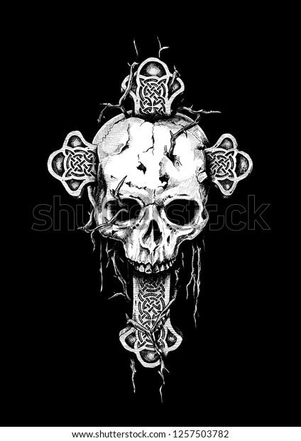 Iron Cross And Skull Tattoo Designs