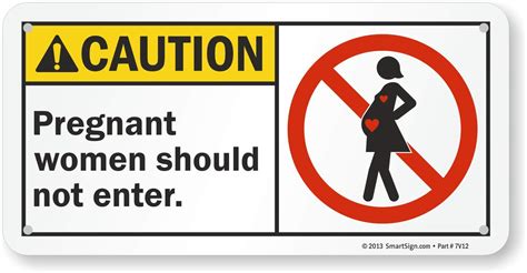 smartsign caution pregnant women should not enter with graphic plastic sign 5 x 10