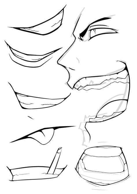 Anime Mouth Drawing Lips Drawing Drawing Base Male Drawing Anime