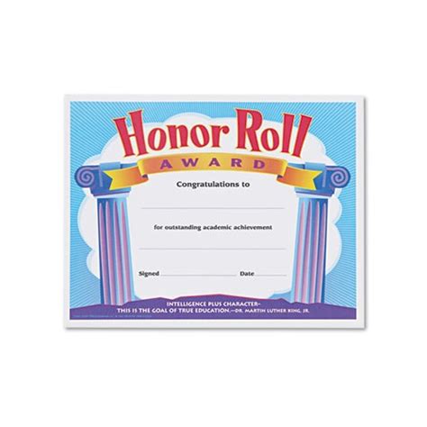 Trend Honor Roll Award Certificates Tept2959
