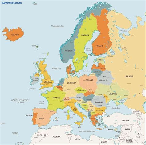 Mapa De Europa Con Nombres Y Capitales My Xxx Hot Girl