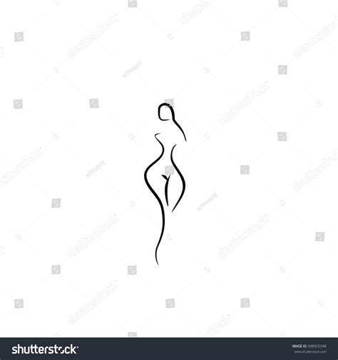 Sexy Woman Nude Icon Stock Illustration Shutterstock