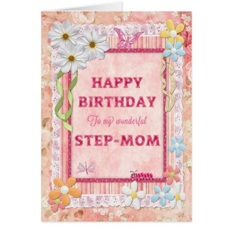 For Step Mom Craft Birthday Card Zazzle