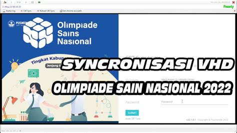 Langkah Langkah Syncronisasi Vhd Olimpiade Sain Nasional Tingkat Kabupaten Osn K Tahun