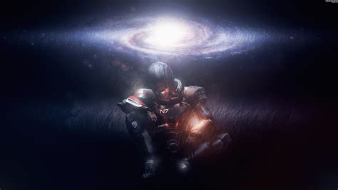 Commander Shepard Spiral Galaxy 4k 8k Wallpapers Hd Wallpapers Id