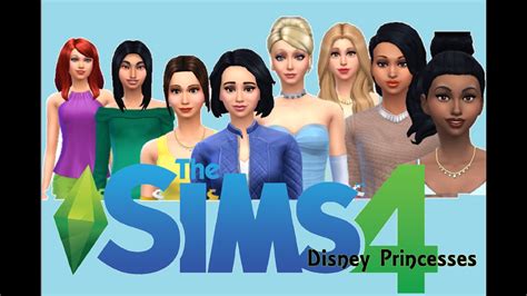 Sims 4 Create A Sim The Disney Princesses 1 Youtube