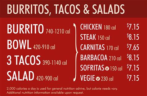 Chipotle Mexican Grill Menu South Lincoln Order Online Delivery