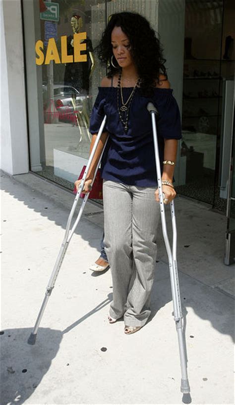 Rihanna Now On Crutches Celebrities Nigeria