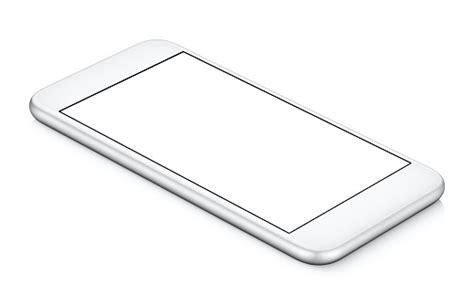White Smartphone Mockup Ccw Rotated Lies On The Surface With Blank