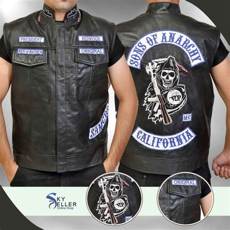 Sons Of Anarchy Jax Teller Motorcycle Vest With Patches S7