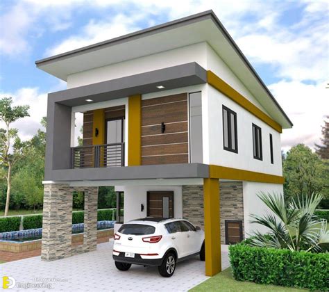 Simple Two Storey House Design With Floor Plan Floorplans Click
