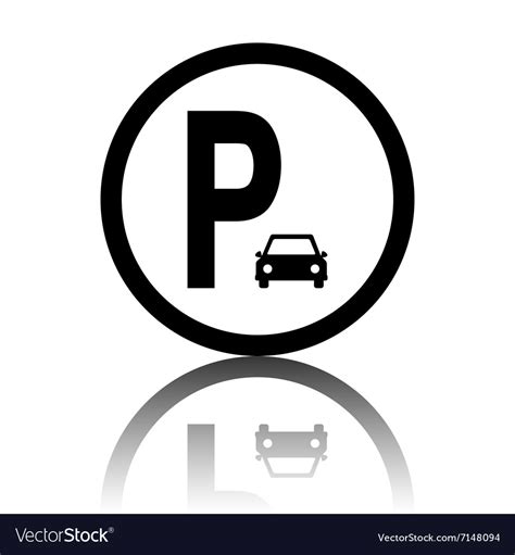 Car Parking Sign Royalty Free Vector Image Vectorstock