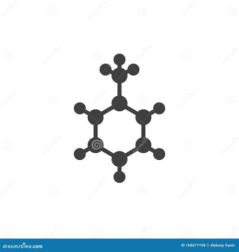 Toluene Molecular Structure Vector Icon Stock Vector Illustration Of