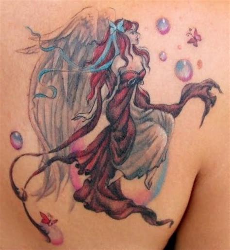 Butterfly Fairy Tattoo Design On Back