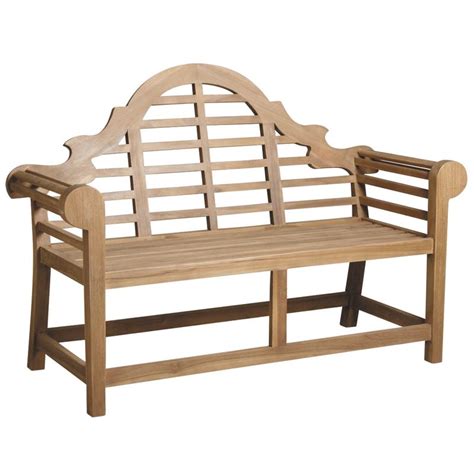 Banc clair de lune 100% teck massif brut. Banc de jardin Lutty en teck massif - MBC1260 | Aubry-Gaspard