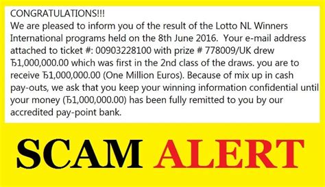 Beware Of This International Lottery Scams From Netherlands