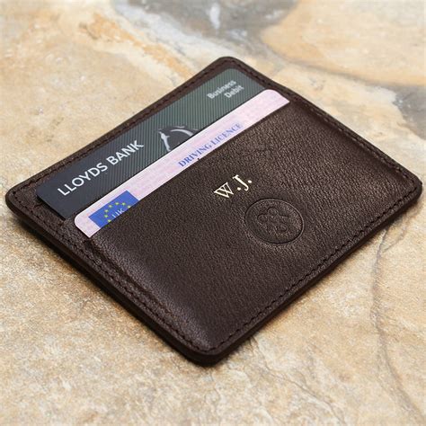 Personalised Italian Leather Card Holder By Maxwell Scott Bags