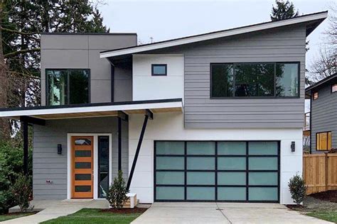 Contemporary Mid Century Modern Home Plan With Walkout Basement