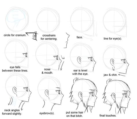 Helps Me Draw A Profile Animemanga Face Drawing Tips