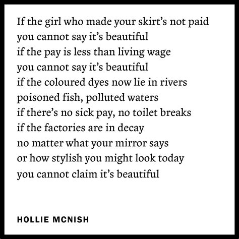 Hollie Mcnishs Brilliant Poem For Fashion Revolution