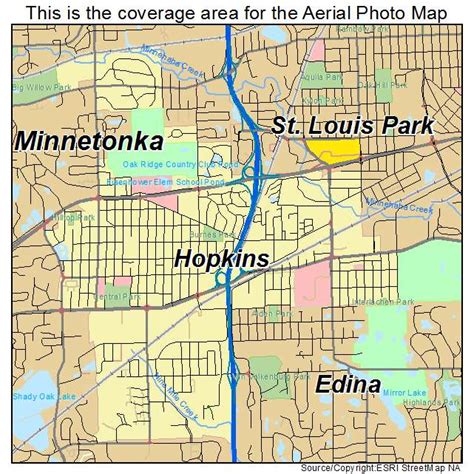 Aerial Photography Map Of Hopkins Mn Minnesota