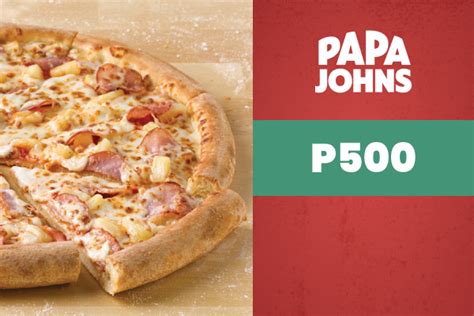 Papa John S Pizza Ets Voucher Certificate Taway