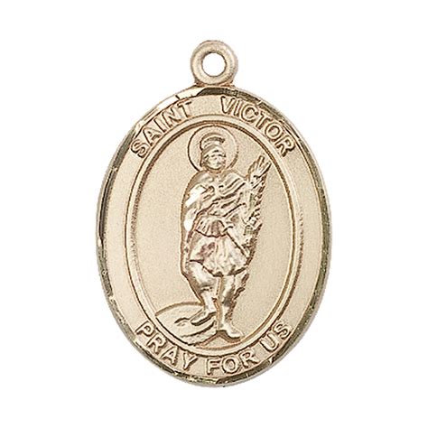 14kt Gold St Victor Of Marseilles Medal 1 X 34 Ewtn Religious