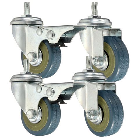 4 x heavy duty swivel castor wheels 50mm with brake for trolley furniture caster. 4pcs Heavy Duty Rubber Swivel Castor Wheels Trolley ...