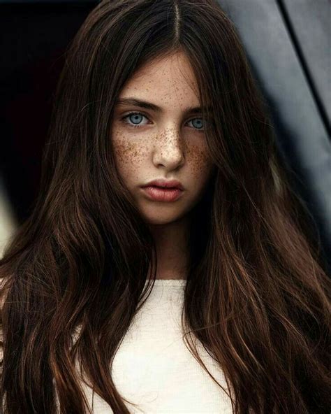 ⌊𝐑𝐏𝐆 𝐀𝐏𝐏𝐄𝐀𝐑𝐀𝐍𝐂𝐄 ♦︎ Brown Hair Blue Eyes Beautiful Freckles Brown