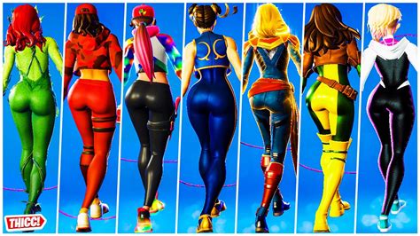 New Fortnite Jump Rope Jig Emote Showcase With All Thicc Girl Skins 🍑😍 Best Music 🔥🎶 Who Won
