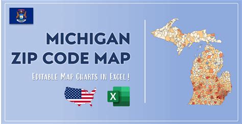 Michigan Zip Code Map And Population List In Excel