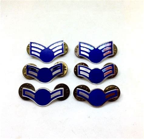 Usaf Air Force Chevron Insignia Various Enlisted Rank Lot Of 6 Old