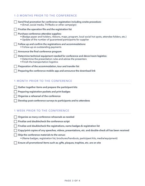 Free Conference Planning Checklist Template For Pdf Hubspot