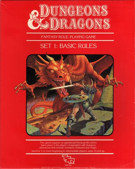 Dandd Editions Dungeons And Dragons Red Box Basic Set 1977 1995 Litrpg