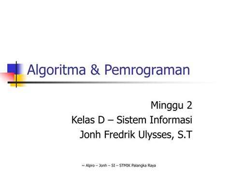 Materi Algoritma Pemrograman Ppt Materi