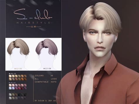 Sims4 Men Hair 30 Colors Compatible With Hat Hq Mod Hope You Like