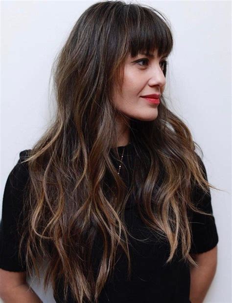 50 Cute And Effortless Long Layered Haircuts With Bangs Layered