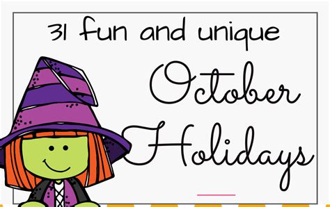 The Cozy Red Cottage Free October Holiday Calendar