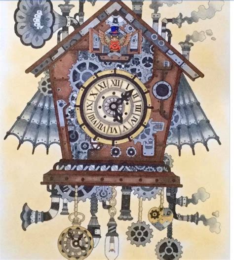 Colouring Pages Coloring Books Steampunk Coloring Book Illustrations