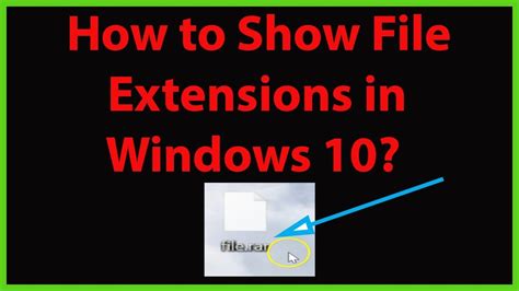 How To Show File Extensions In Windows 10 Youtube