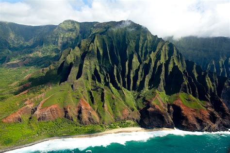Premium Photo Aerial View Of Na Pali Coast In Kauai Hawaii