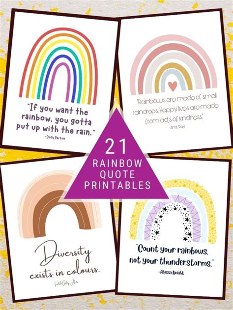 Rainbow Quotes For Kids 21 Gorgeous Free Printables