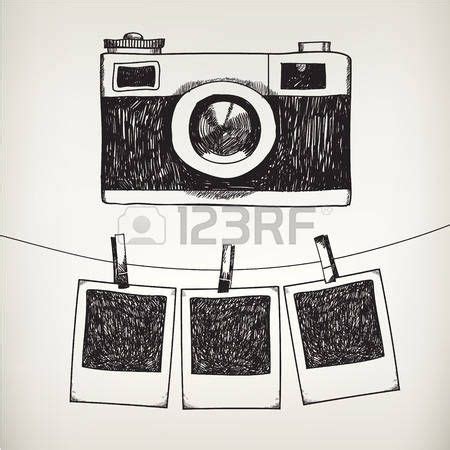 Kameras mit beleuchtung für den außenbereich. alte kamera: Vector Hand gezeichnet Doodle-Illustration ...