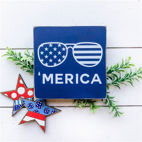 4th Of July Mini Signs Tiered Tray Sign 4th Of July Signs Etsy