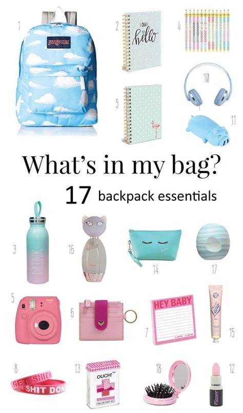 What Is In My Bag Back To School Checklist School Checklist School