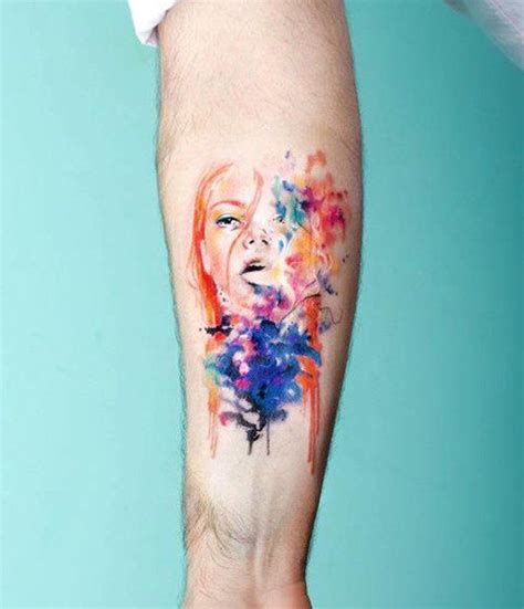 Watercolor Tattoo Abstract Portrait Tattoo 60 Mind Blow Abstract Tattoos ♥ ♥ Tattooviral