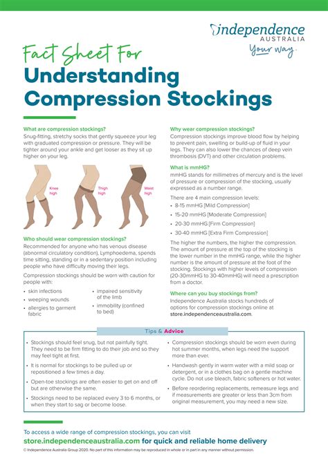 Independence Australia Understanding Compression Stockings Page 1