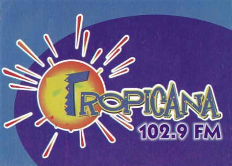 radio sticker of the day tropicana 102 9