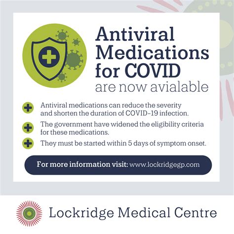 Antiviral Medications For Covid Infections Are Now Available Lockridge Medical Centre
