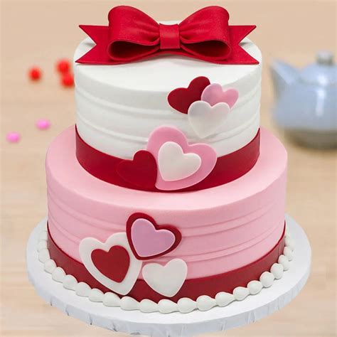 Buy Double Trouble Fondant Cake Two Tier Love Cake